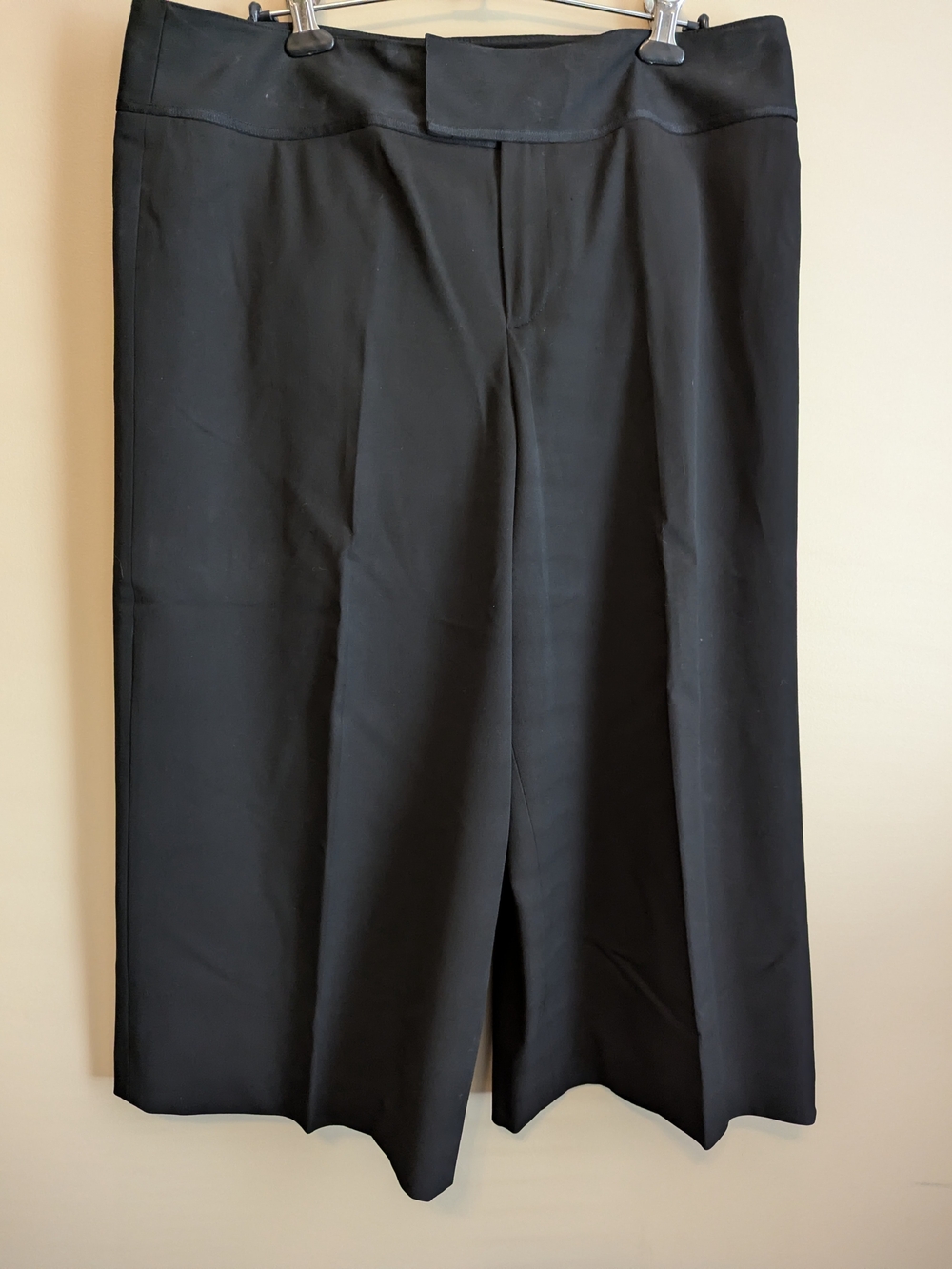 Nine West Black Wide Leg Cropped Pants